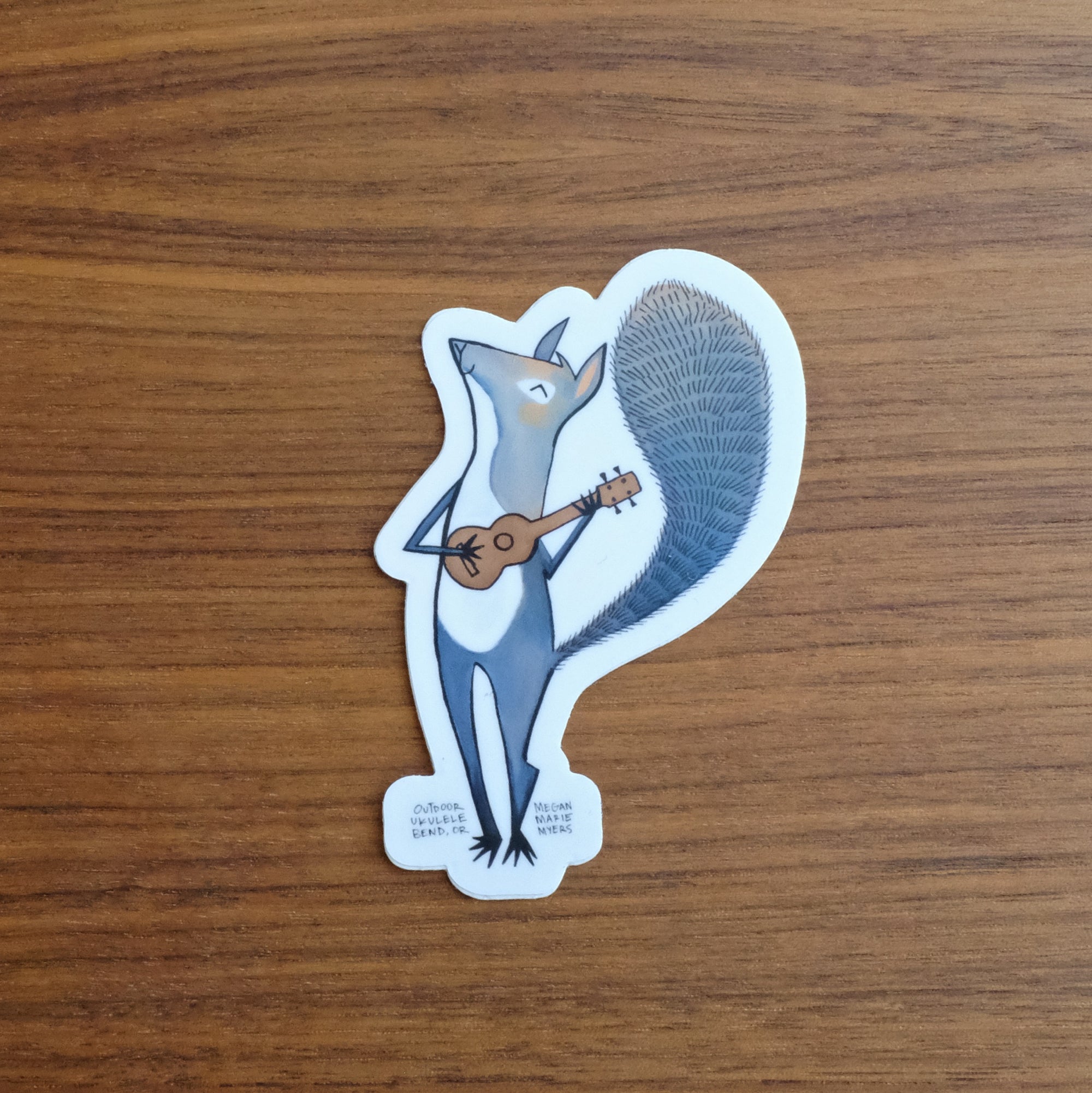 Squirrel with Ukulele Sticker