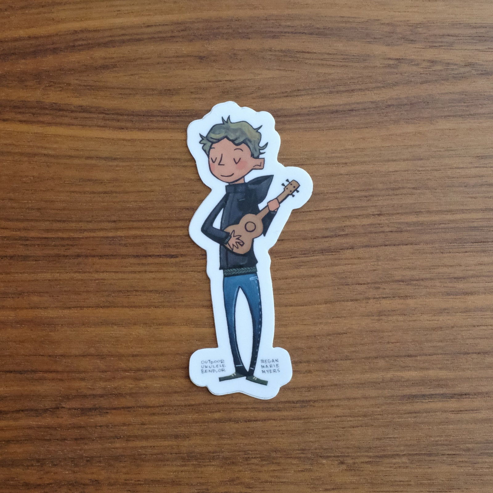 Boy with Ukulele Sticker