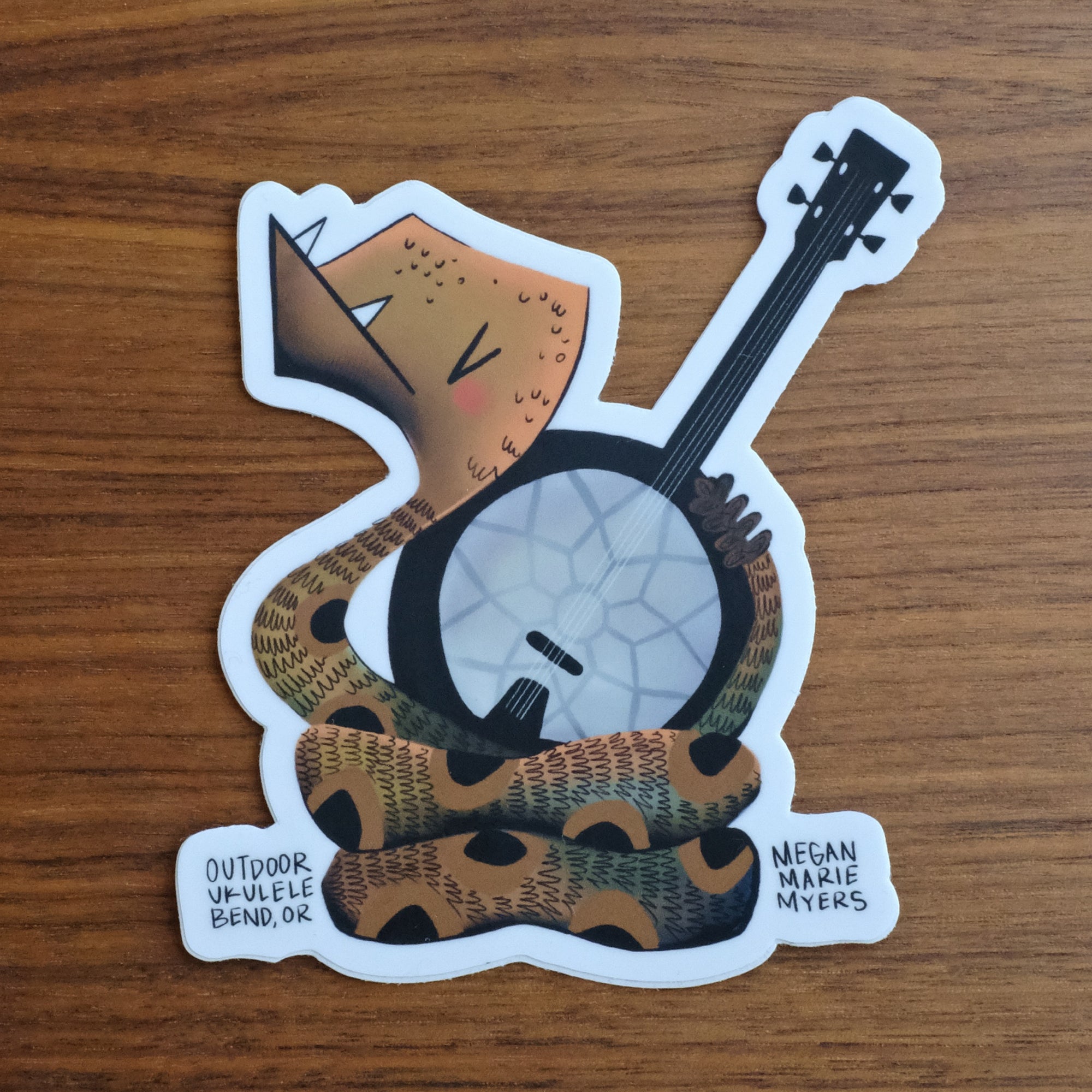 Banjolele Rattlesnake Sticker